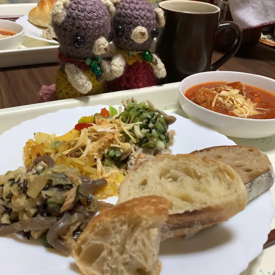 Snapdishの料理写真:朝ごぱん（╹◡╹）|chagashiさん