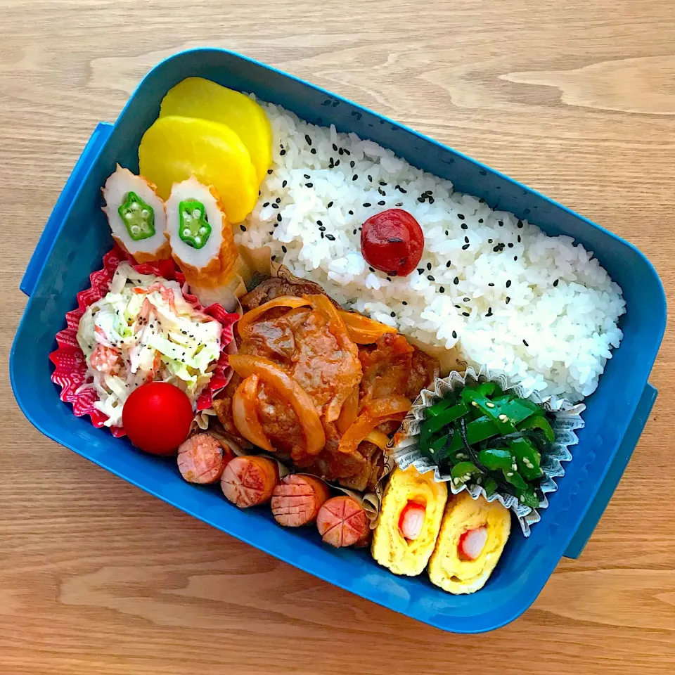 ポークチャップ旦那弁当♡|ちぃさん