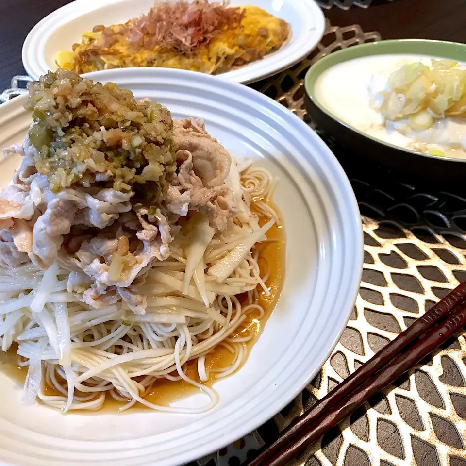 十香味の豚しゃぶ素麺♪|いくさん