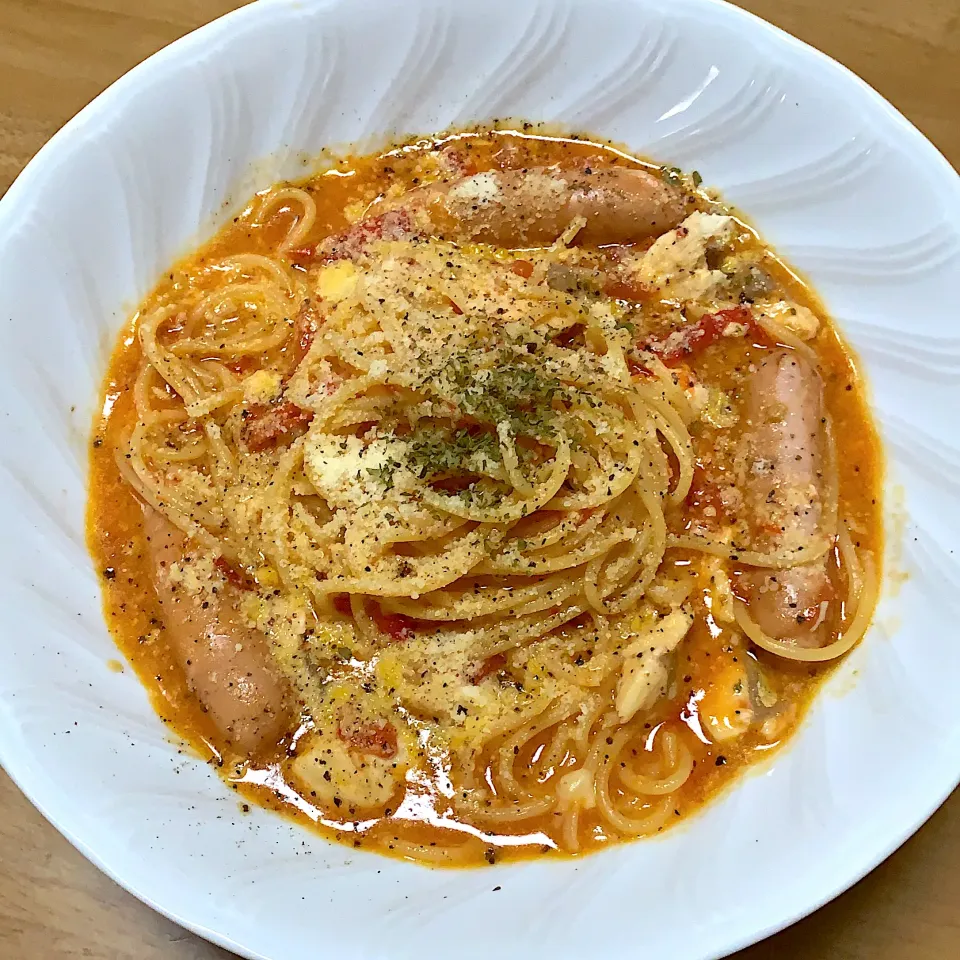 ツバスのトマトパスタ|マキさん