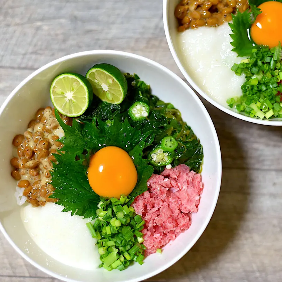 ネバネバ丼|あつみんさん