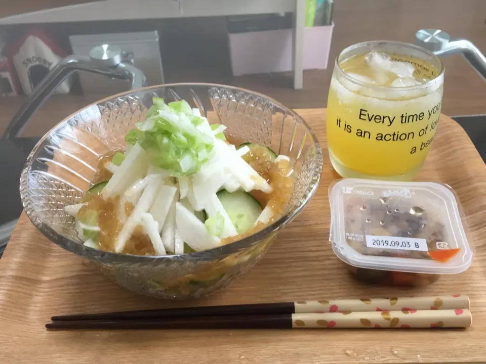 長芋そば(玉ねぎぽん酢味)|よぉ〜さん