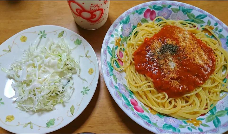 ミートソーススパゲッティ🍝|しまだ ちえこさん