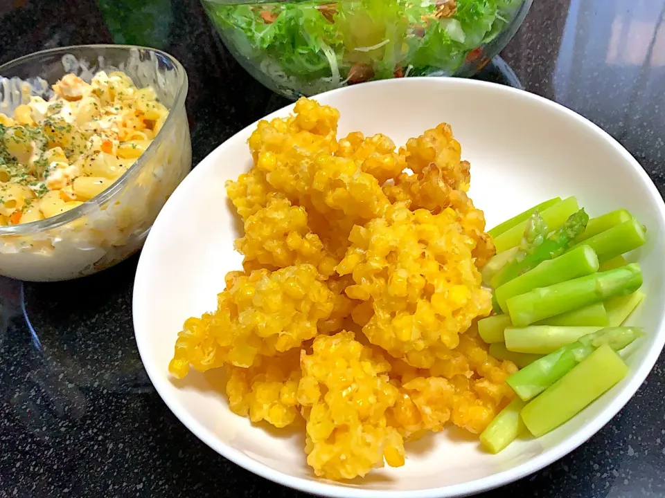 とうもろこしのかき揚げ🌽|京子さん