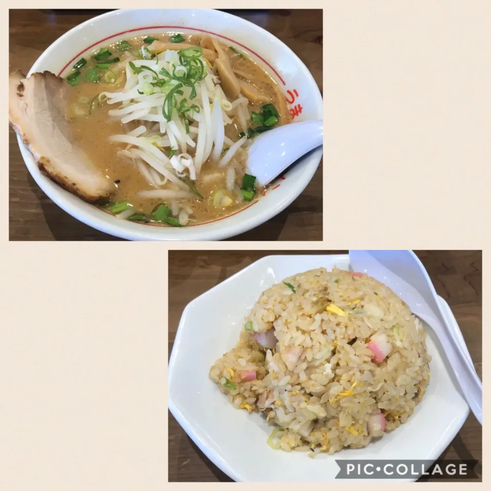 今日の昼食は松福御殿場インター店で味噌ラーメンハーフとチャーハンハーフを食べました(｡•ᴗ•｡)♡|まぁたんさん