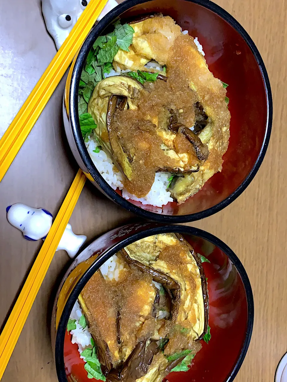 茄子丼で♪ふたり晩ごはん~(^^)♡|Mieco 12943さん