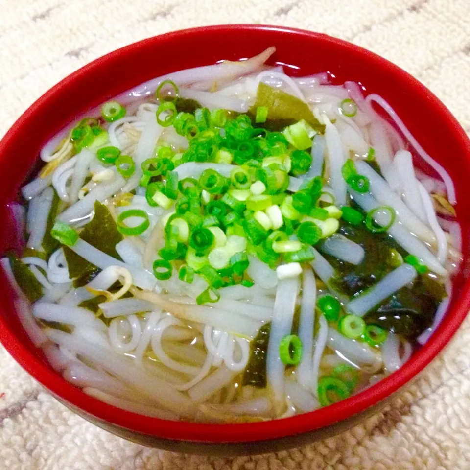 もやし煮麺🍀島原そうめんでね〜🤗💕#夜食#ヘルシー|まいりさん