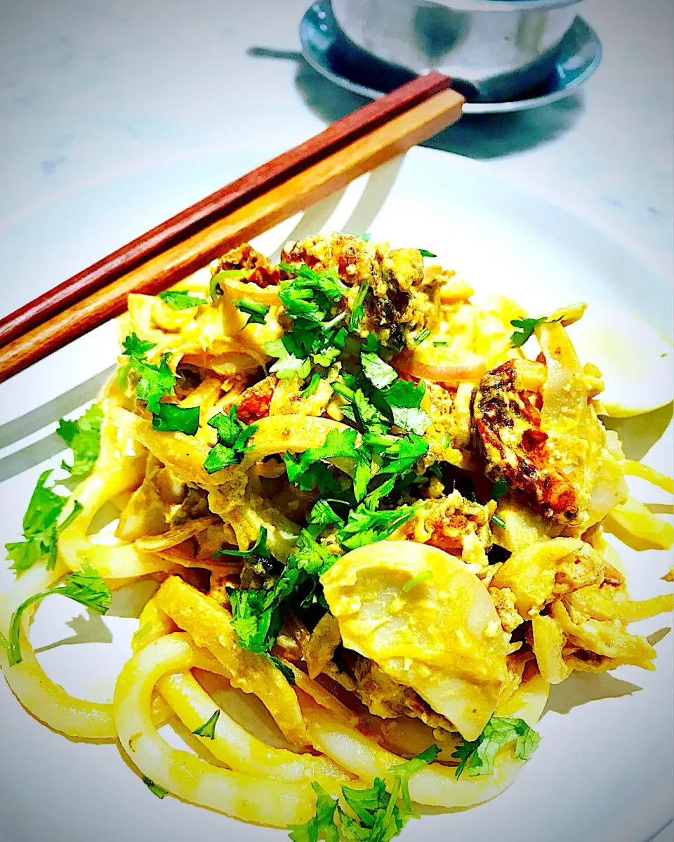 Soft shell crab noodles|Takuji  Abeさん