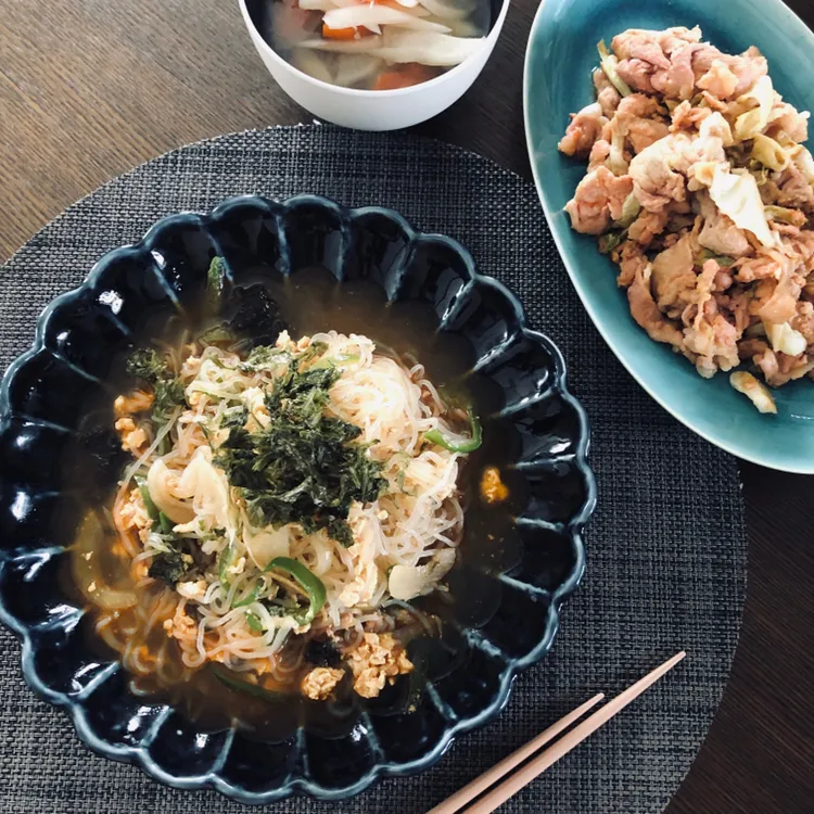 Snapdishの料理写真:麻婆豆腐の素で麻婆しらたき|AKUBI*:ஐ(●˘͈ ᵕ˘͈)さん