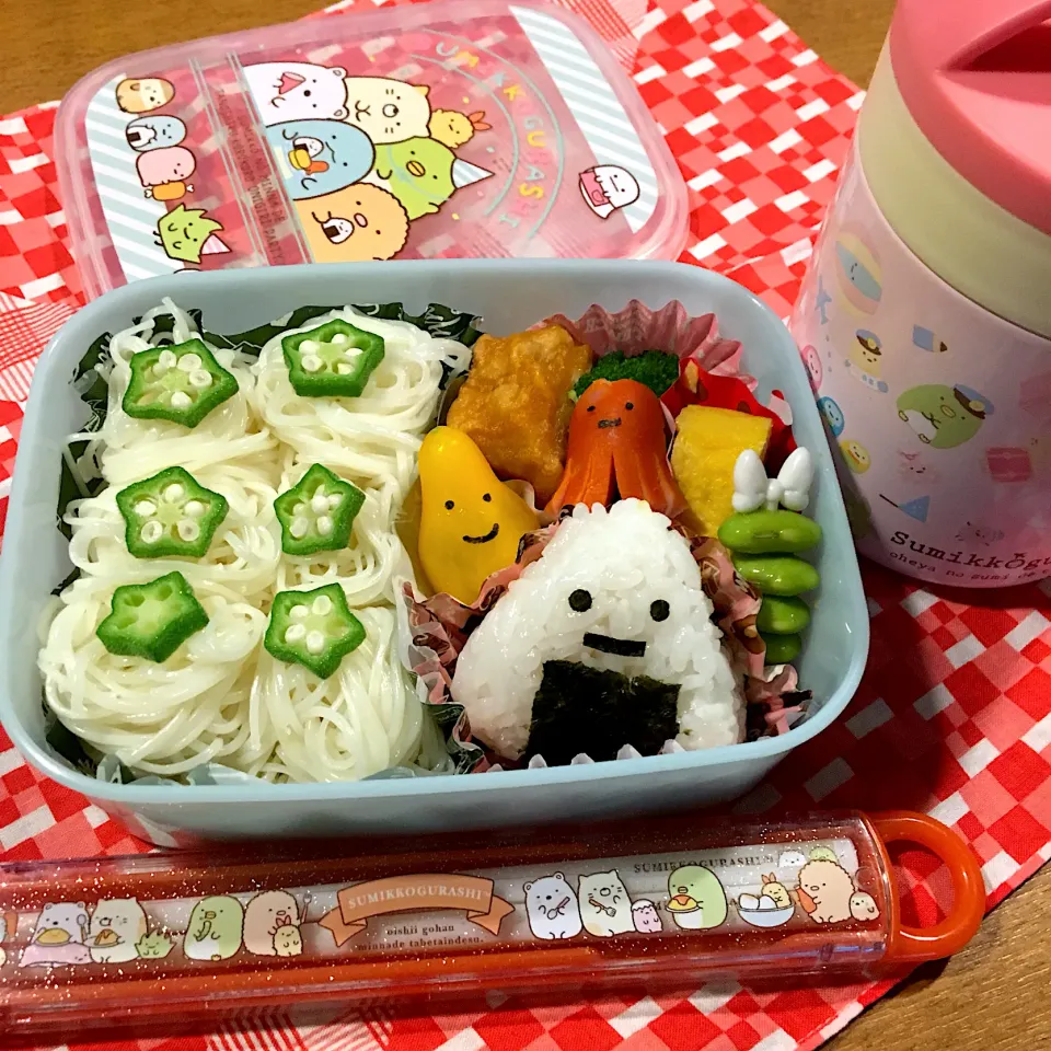 すみっコ風おにぎりと素麺弁当|mama+mさん