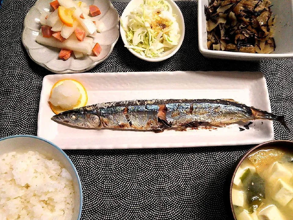 秋刀魚定食|のんたかさん