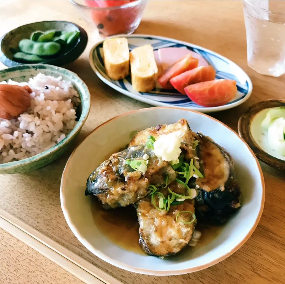 茄子の挟み揚げ🍆餡掛け|hibi_apeさん