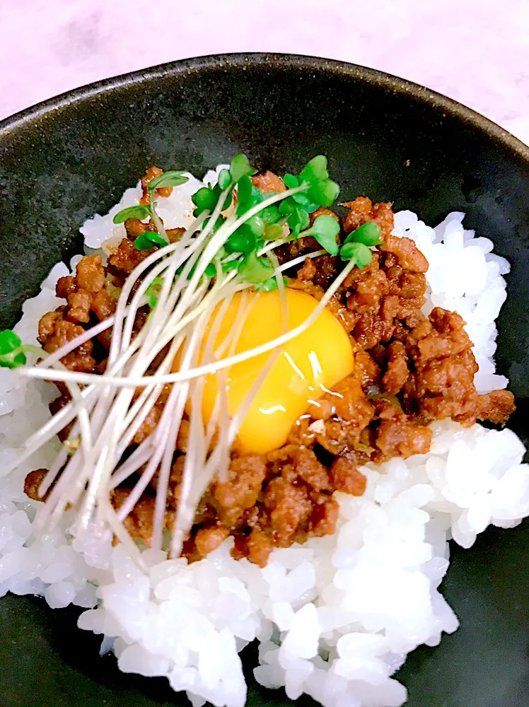 小腹か減ったら麻婆味噌の小さい丼|かっちゃん杉さん