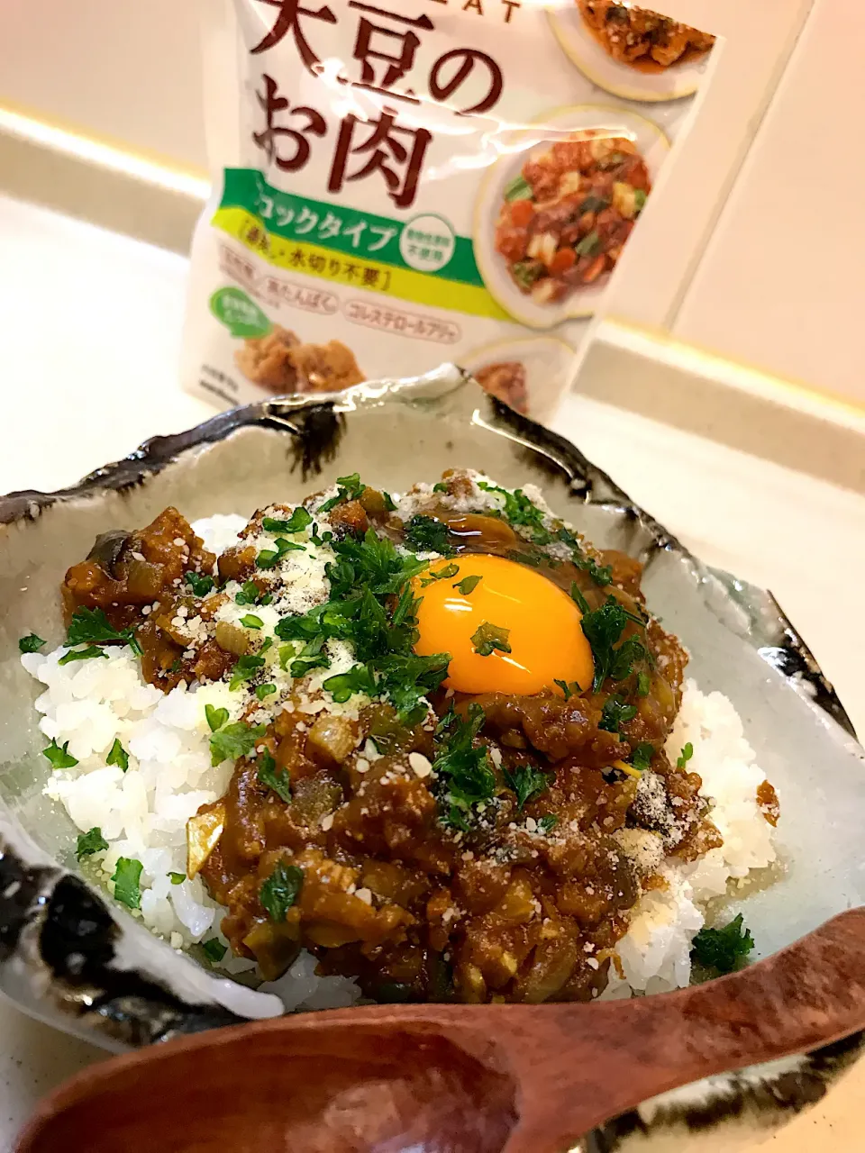 Snapdishの料理写真:大豆のお肉のキーマンカレー|izunさん