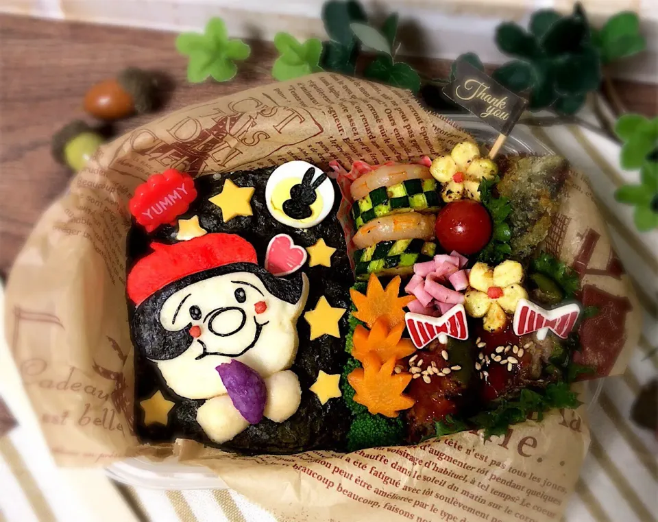 旦那弁当🍱 お月見ジャイ子弁当🎑🍠|みぃさん