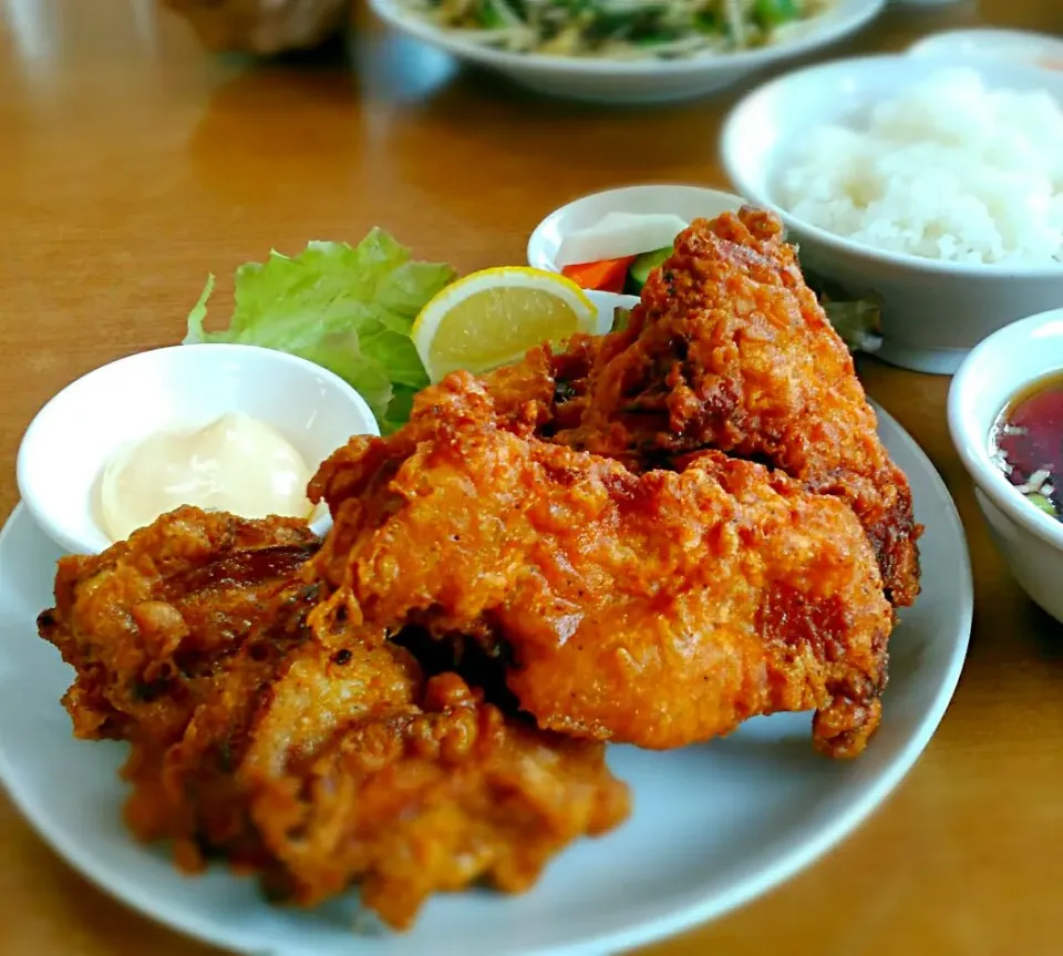 鶏の唐揚げ定食 @大進亭《八王子市大楽寺184》|のも💛さん