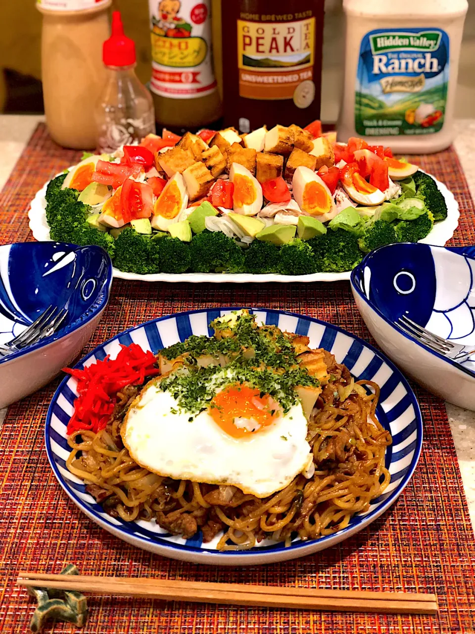 焼きそば！ 筋肉モリモリサラダ🥗！|Mayumiさん