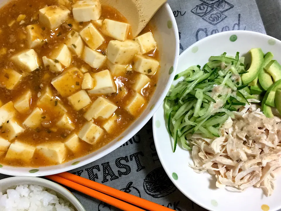 棒棒鶏風と麻婆豆腐！|あんこさん