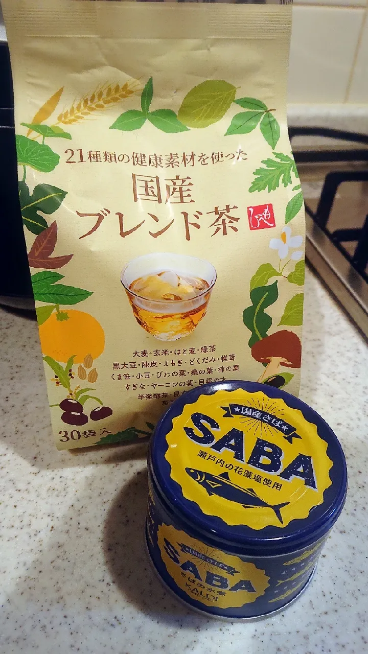 KALDI～♡﻿
#人生初のサバ缶です(笑)
#新商品？国産ブレンド茶(*´∀`)♪
#ノンカフェイン&ノンカロリー|GGGさん