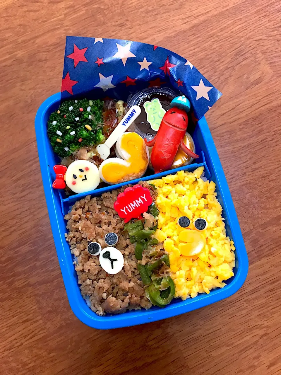 Snapdishの料理写真:LINE☆ブラウン&サリー弁当♡|かなさん