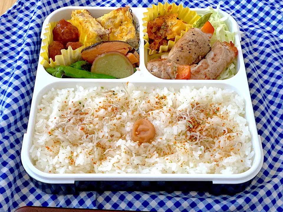 Snapdishの料理写真:野菜の肉巻き弁当|たまごさん