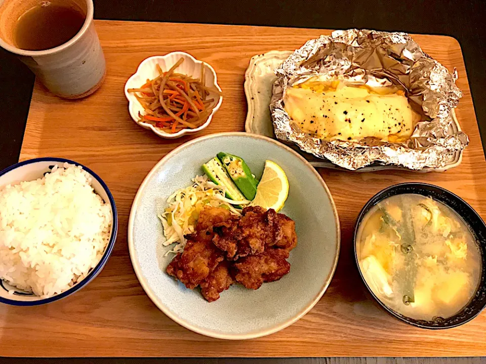 Snapdishの料理写真:#唐揚げ定食|いちごさん