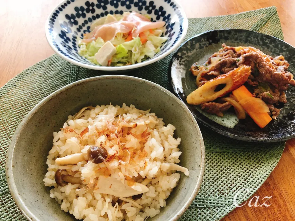 きのこご飯|きゃずさん