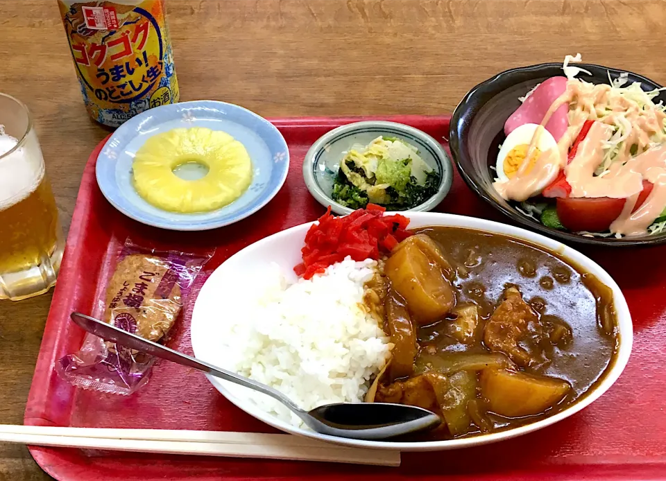 今日のランチ カレー定食                        #お食事処喜代                                        ・のどごし生|mottoさん