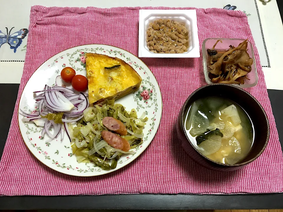 生地から手作り♡もちもち南瓜の豆乳キッシュのご飯|みよさん