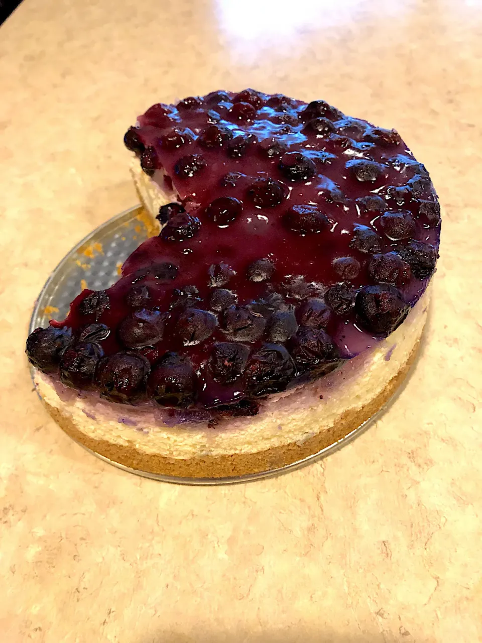 Blueberry cheesecake with macademia graham pie|🌺IAnneさん