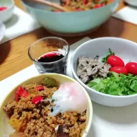 スパイスキーマカレー温玉乗せ🥚|エスニックナーサーンさん