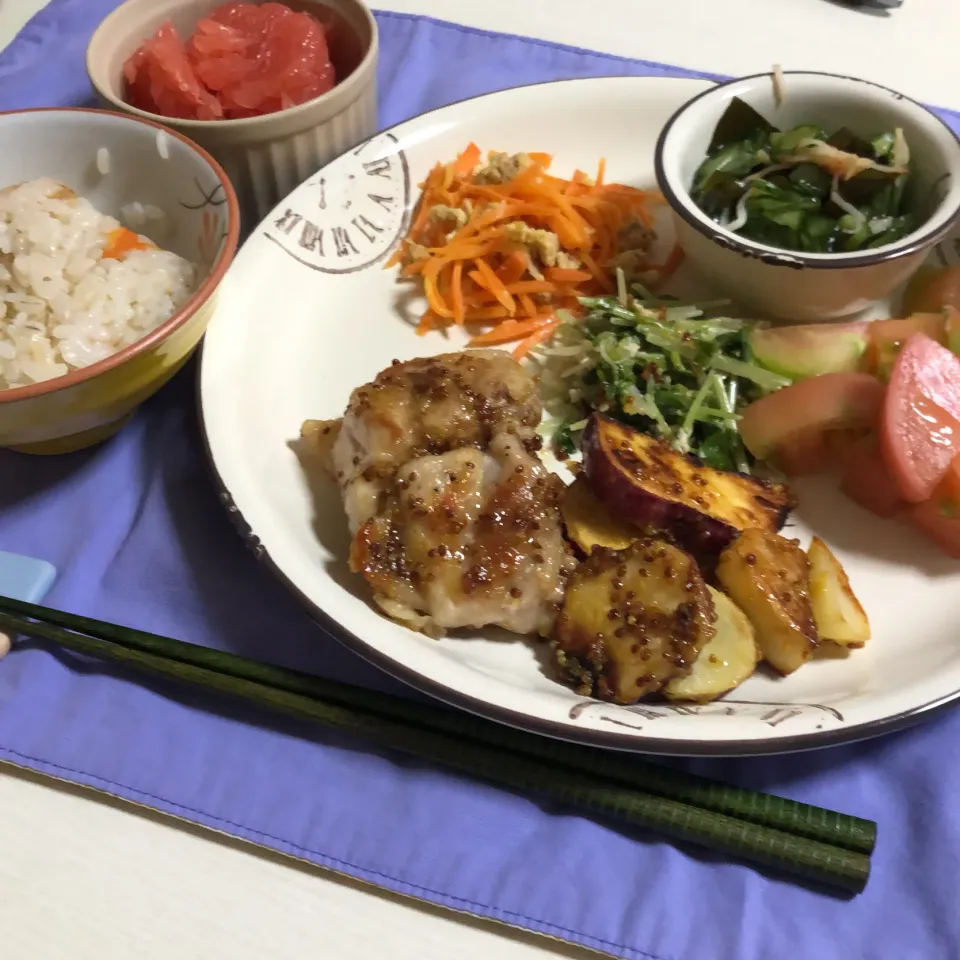 Snapdishの料理写真:ハニーマスタードチキン|ななみんさん