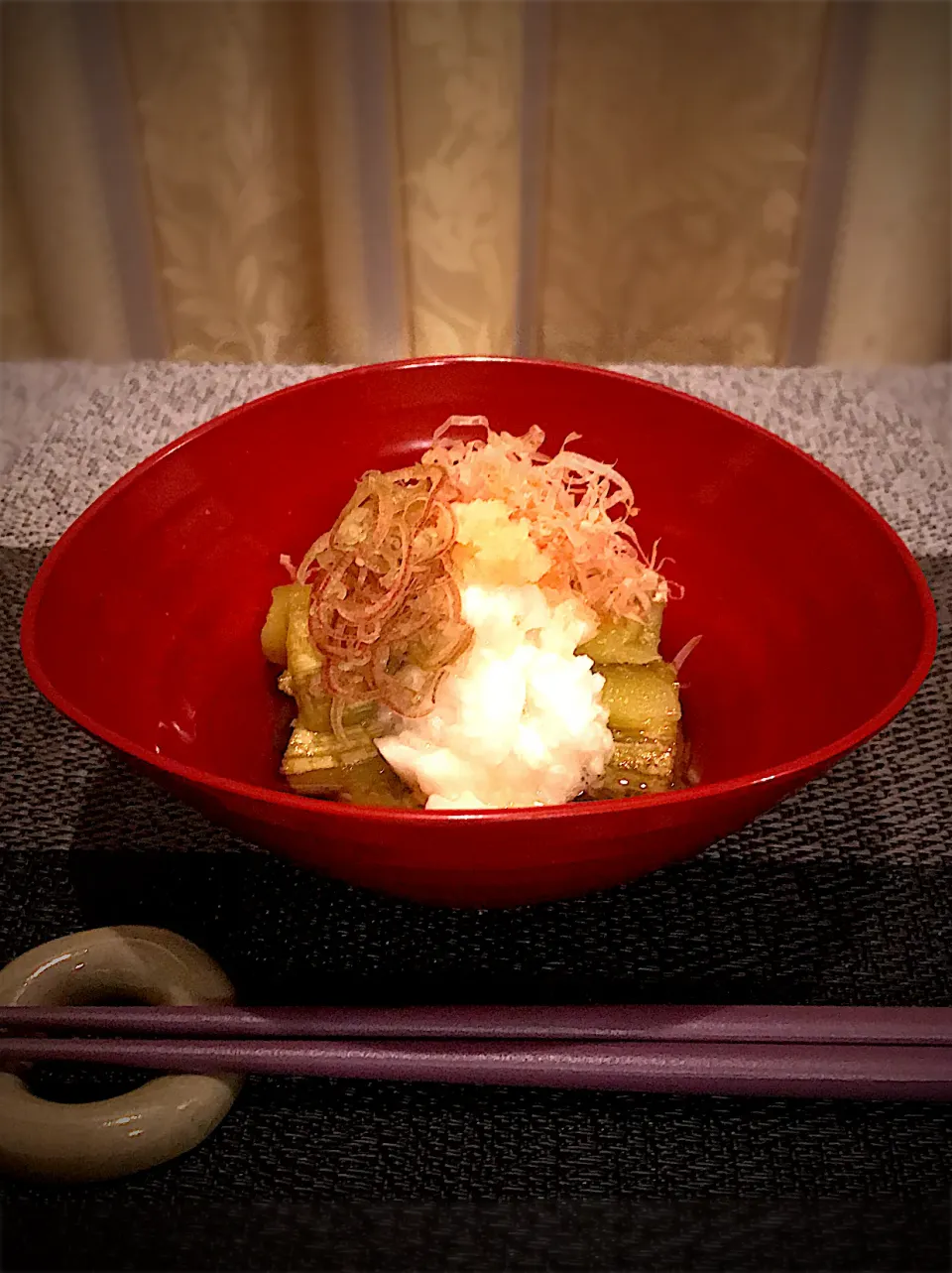 🍆焼き茄子の叩き長芋かけ|サミカさん