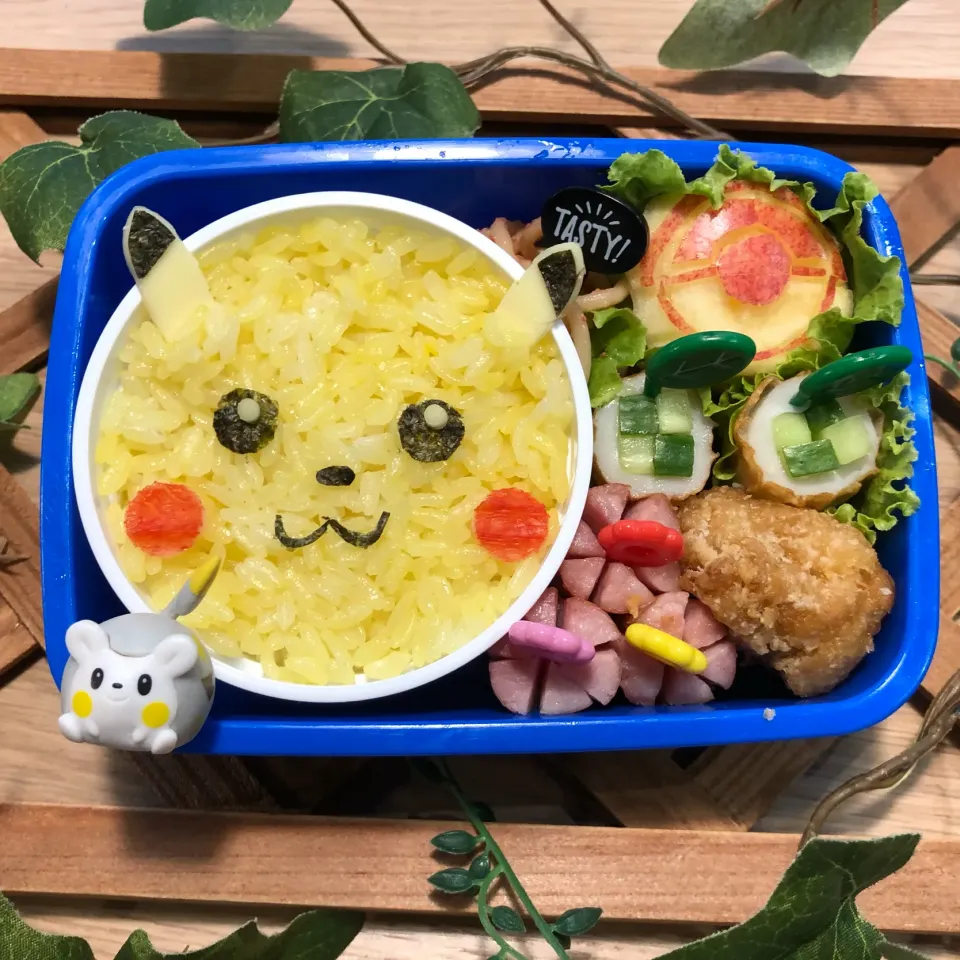 Snapdishの料理写真:ピカチュウ風✨学童弁当|tsumuchiさん