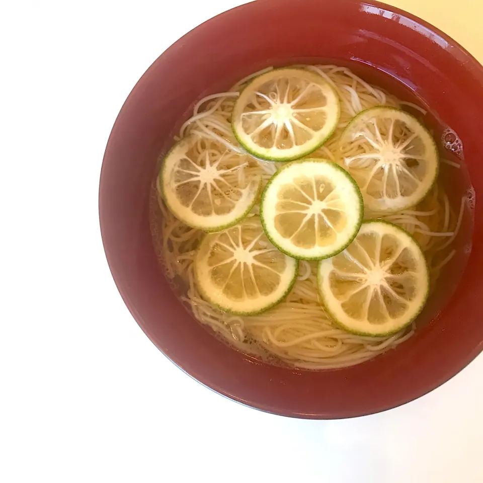 Snapdishの料理写真:かぼすにゅうめん|kaorukoさん