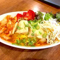 Snapdishの料理写真:鶏むねハムの蒟蒻麺冷麺|ヤススティッチさん