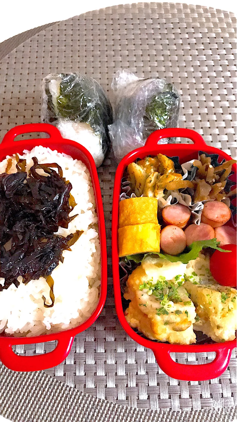 今日の愛妻弁当🍱🥰のりしお味のレンコンはさみ揚げ😏|ゆきさん