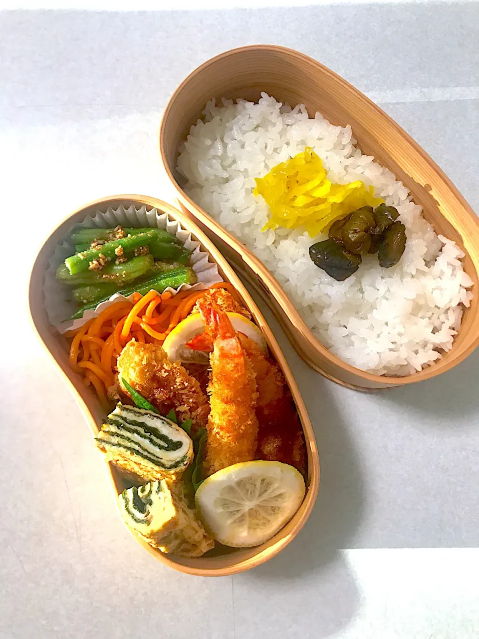 9/10 エビフライと豚カツ弁当|mayaマミィさん