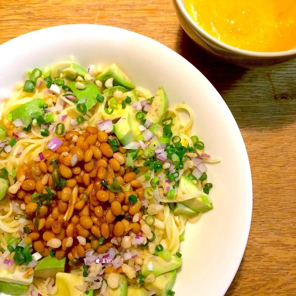 #vegan 
納豆パスタ|makiko_aさん