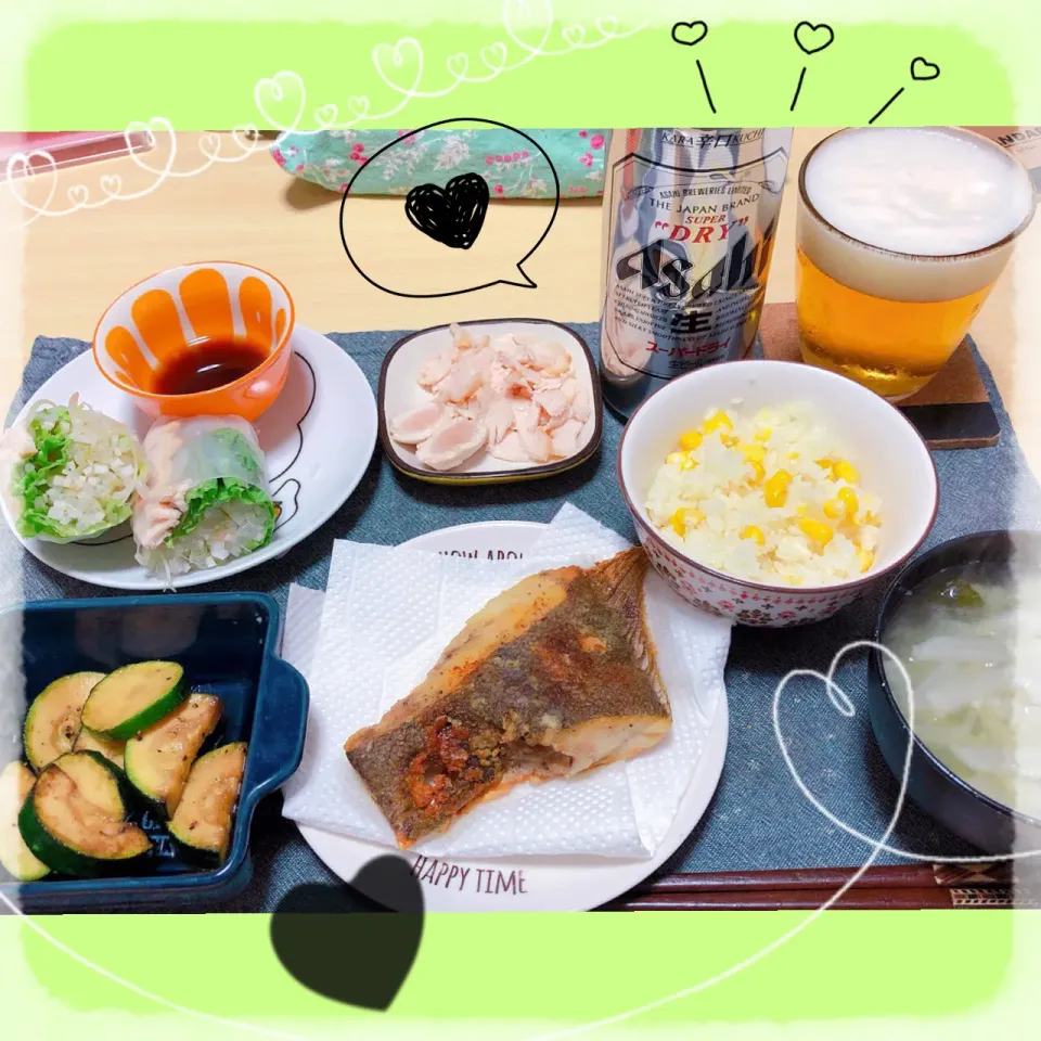 Snapdishの料理写真:９／１０ ｔｕｅ 晩ごはん🍴＊○°|rinaronarさん