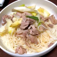 Snapdishの料理写真:そうめんと豚肉とネギさん|tomoeさん