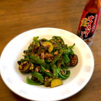 自家製ピーマンとナス、ツナのオイスター炒め♪