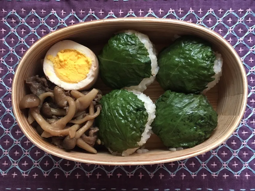 シソの麺つゆ漬けおにぎり弁当|*なおみん*さん