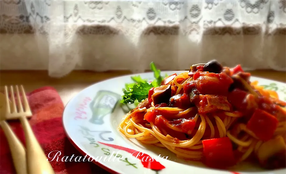 Snapdishの料理写真:ラタトゥイユパスタ🍝|あいさん