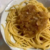 玉ねぎソースの和風パスタ|もかさん