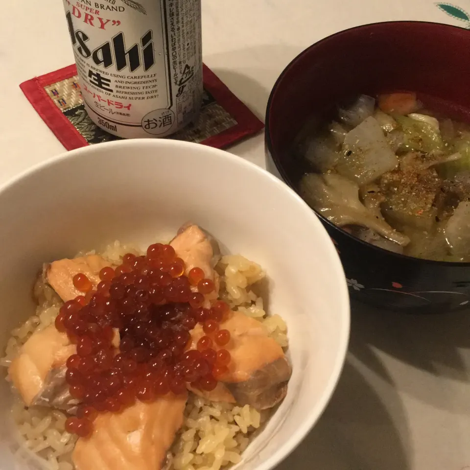 Snapdishの料理写真:はらこ飯／豚汁|ななこさん