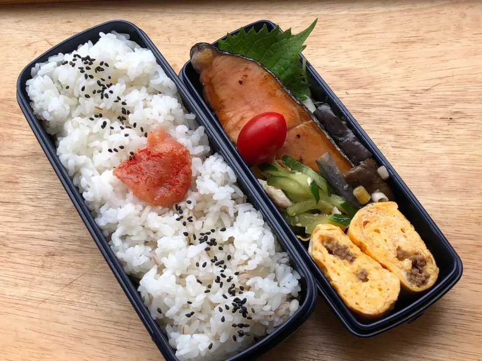 Snapdishの料理写真:鮭弁当|弁当 備忘録さん