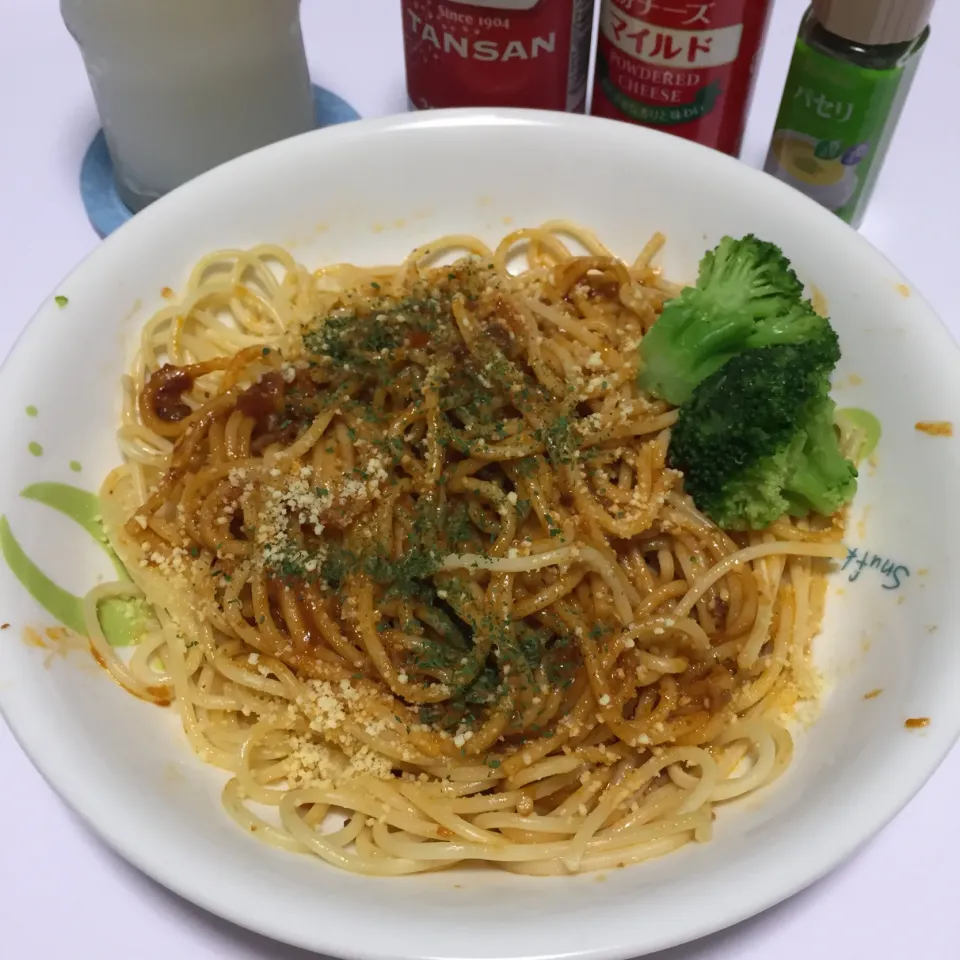 Snapdishの料理写真:今宵は、香味野菜のミートソースパスタ🍝|Kojiさん