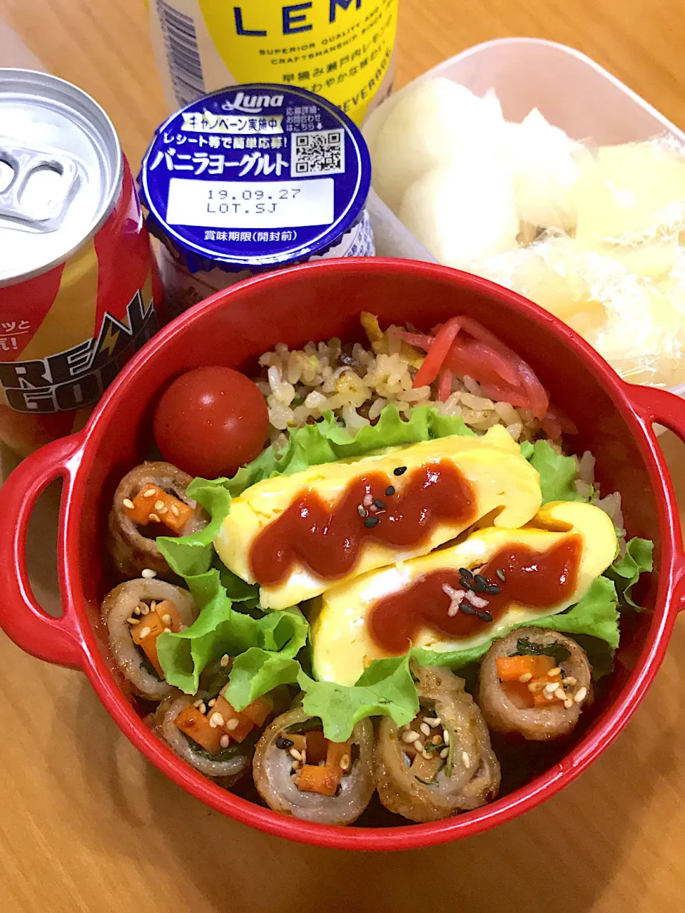 炒飯&肉巻き弁当🥓|まっきんさん