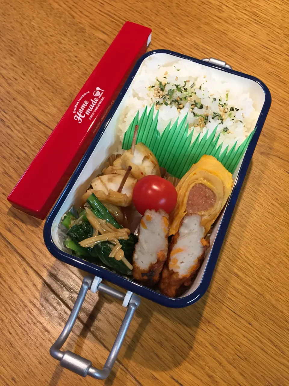 JK弁当  ウズラ竹輪巻き|まつださんさん